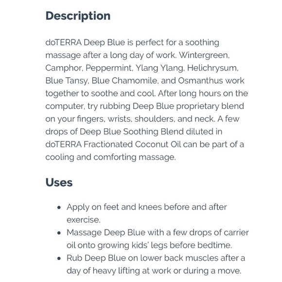 dōTERRA | Deep Blue Essential Oil 5mL - Picture 3 of 4